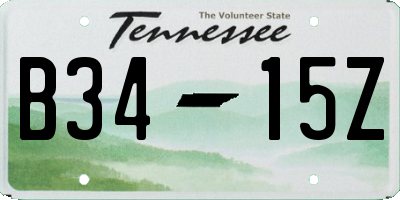TN license plate B3415Z