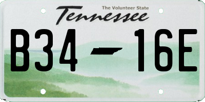 TN license plate B3416E