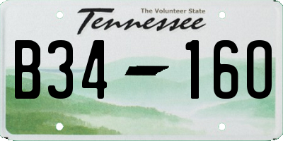 TN license plate B3416O
