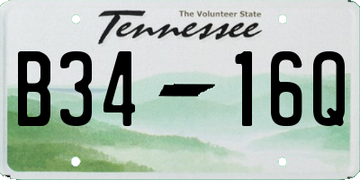TN license plate B3416Q