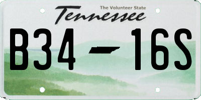 TN license plate B3416S