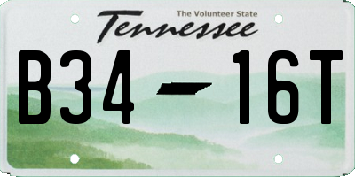 TN license plate B3416T