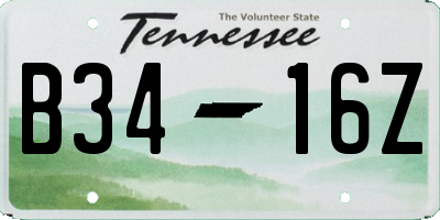 TN license plate B3416Z