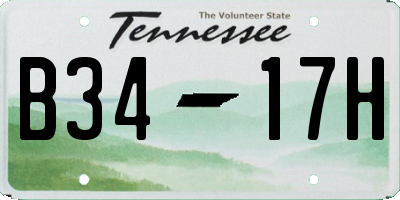 TN license plate B3417H