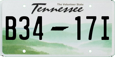 TN license plate B3417I