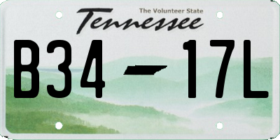 TN license plate B3417L