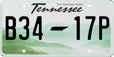 TN license plate B3417P