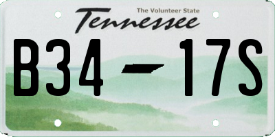 TN license plate B3417S
