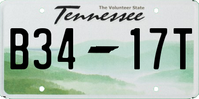 TN license plate B3417T