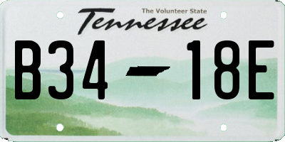 TN license plate B3418E