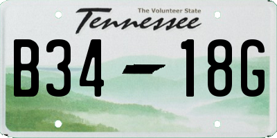 TN license plate B3418G