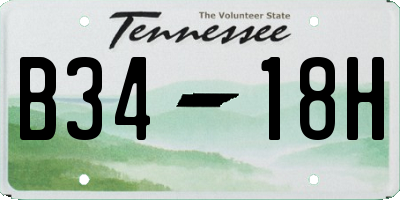TN license plate B3418H