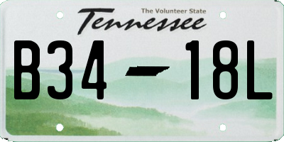 TN license plate B3418L