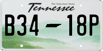 TN license plate B3418P