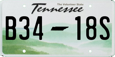 TN license plate B3418S