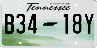 TN license plate B3418Y
