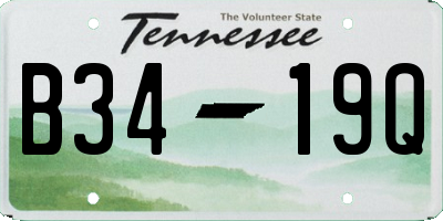 TN license plate B3419Q
