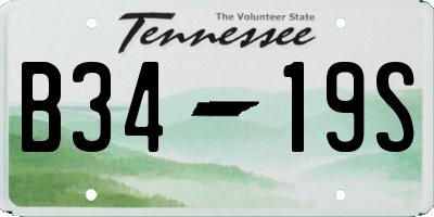 TN license plate B3419S