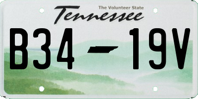 TN license plate B3419V