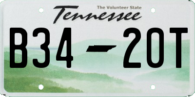 TN license plate B3420T
