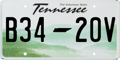 TN license plate B3420V