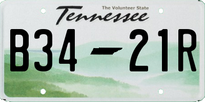 TN license plate B3421R