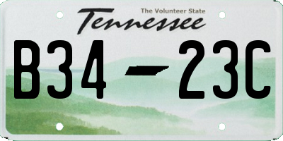 TN license plate B3423C