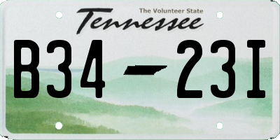 TN license plate B3423I