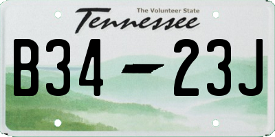 TN license plate B3423J
