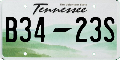 TN license plate B3423S
