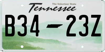 TN license plate B3423Z