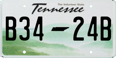 TN license plate B3424B