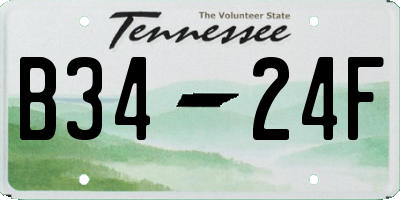 TN license plate B3424F