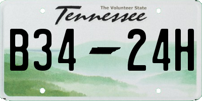 TN license plate B3424H