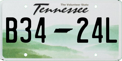 TN license plate B3424L