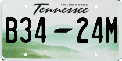 TN license plate B3424M