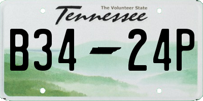 TN license plate B3424P