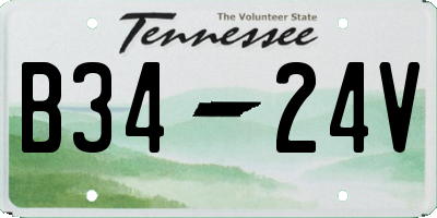 TN license plate B3424V