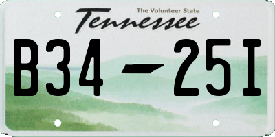 TN license plate B3425I