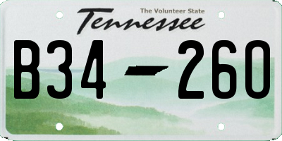 TN license plate B3426O