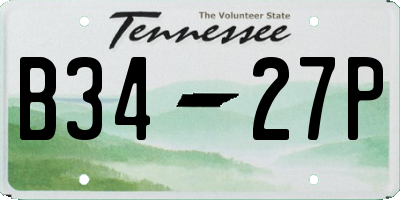 TN license plate B3427P