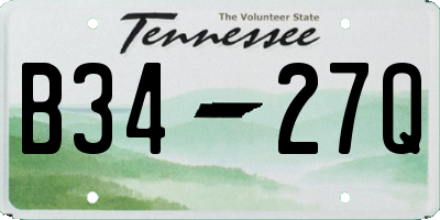 TN license plate B3427Q