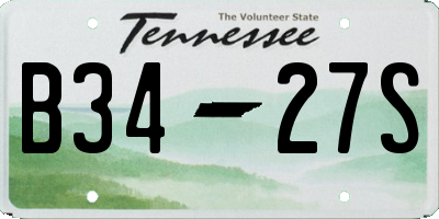 TN license plate B3427S