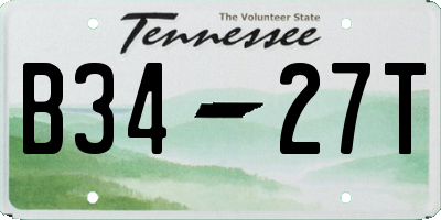 TN license plate B3427T