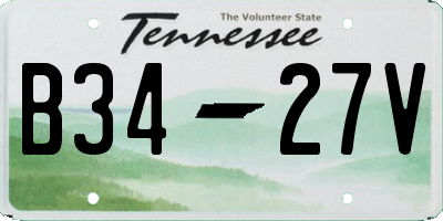 TN license plate B3427V