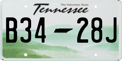 TN license plate B3428J
