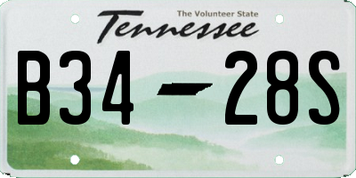 TN license plate B3428S