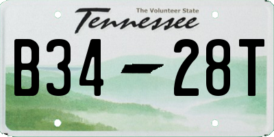 TN license plate B3428T