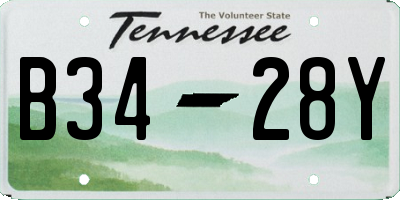 TN license plate B3428Y