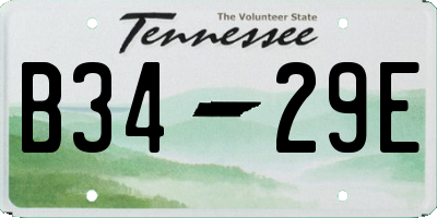 TN license plate B3429E